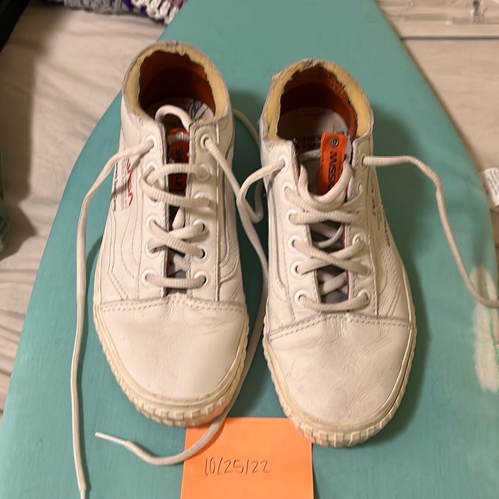 White NASA Vans size 6.5 used
